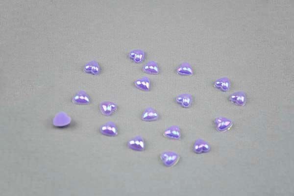 10 x Acryl-Herz 8mm, violett