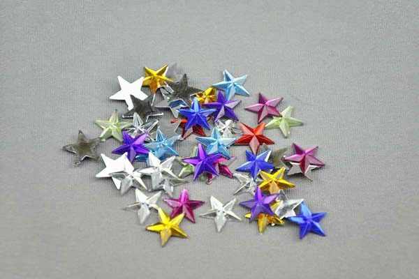 10 x Resin-Stern 14 mm, vers. Farben