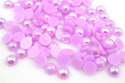 100 Stück Halb-Perlen 6 mm, rosa