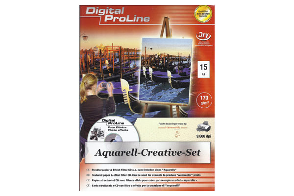 15 x A4 Aquarell-Creative-Set-Papier, 170g/m2