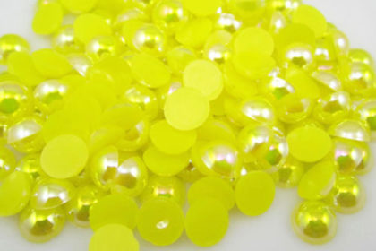 400 Stück Halb-Perlen 4 mm, gelb