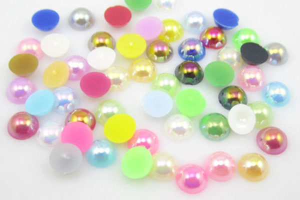 400 Stück Halb-Perlen 4 mm, mix color