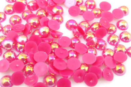 400 Stück Halb-Perlen 4 mm, pink