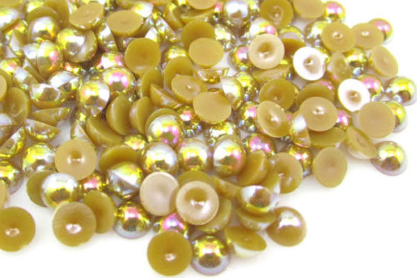 100 Stück Halb-Perlen 6 mm, braun