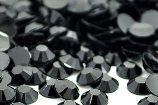 2000 Stück Rhinestone 3 mm, schwarz