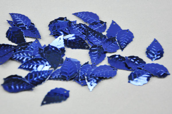 10 x Acryl-Blatt 24 x 12mm, blau