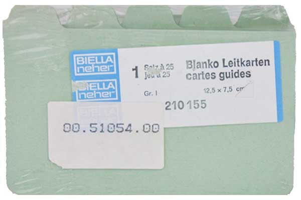 Biella Blanko-Leitkarten 1 Satz à 25 Karten, Gr. 1, 12.5 x 7.5 cm, hellblau