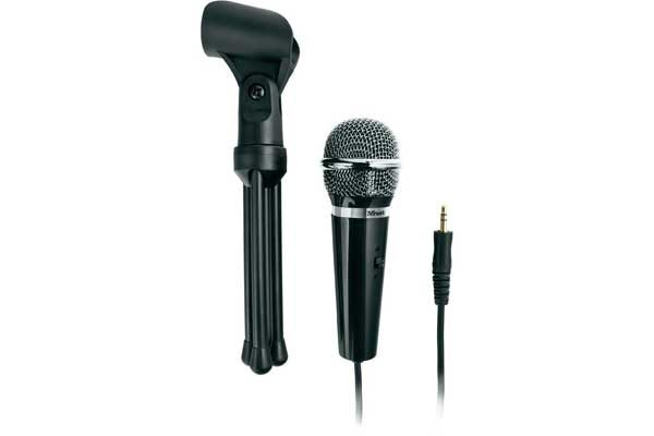 Trust Starzz Mikrofon kabelgebunden inkl. Klammer und Standfuss, schwarz