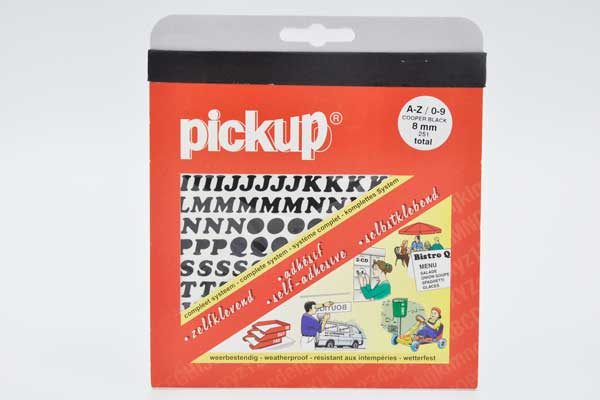 251 x Selbstklebebuchstaben und -zahlen, A-Z /0-9, 8mm, schwarz