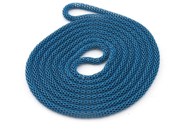 Hals-/Armkette aus Metall 120 cm, blau