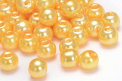 20 x Acryl Beads/Kugeln 4mm, orange