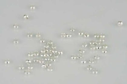 20 x Quetsch-Perlen 2 mm, silber