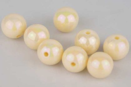 5 x Perlen 10 mm, beige