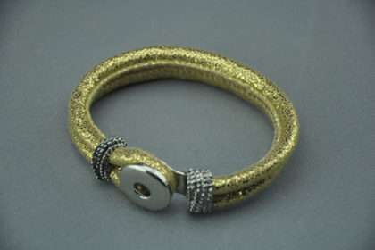 Armband für Charm Button 22cm, gold