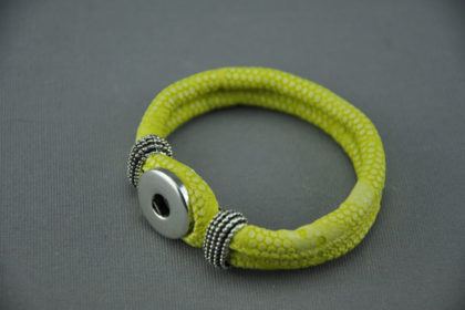 Armband für Charm Button, gelb snake