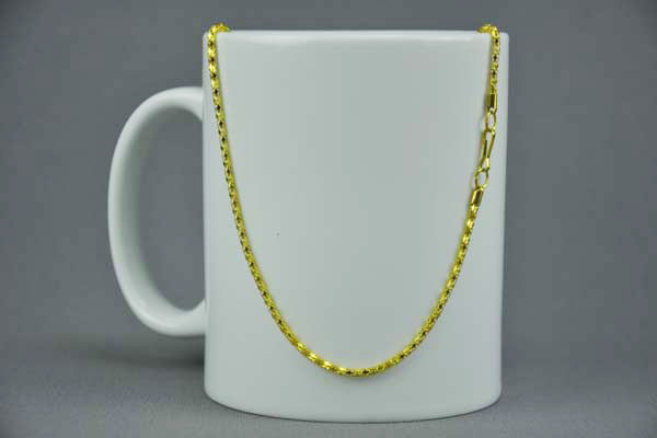 Hals-Kette vergoldet mit Klickverschluss 54cm