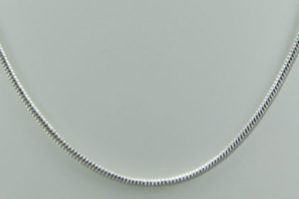 Silberne Schlangenhalskette 43cm, 1mm