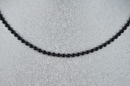 Kugelkette schwarz, 2.4 x 2.4 mm, Länge 50 cm