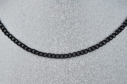 Gliederkette schwarz, 4 x 3 mm, Länge 50 cm