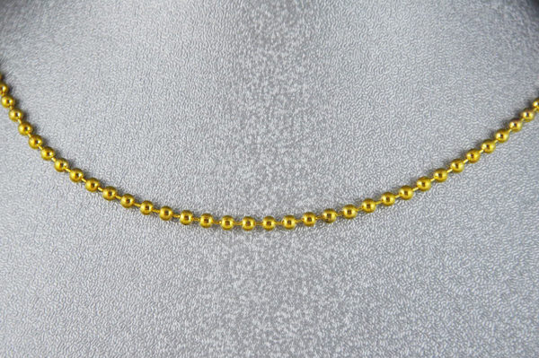 Kugelkette gold, 2.4 x 2.4 mm, Länge 50 cm