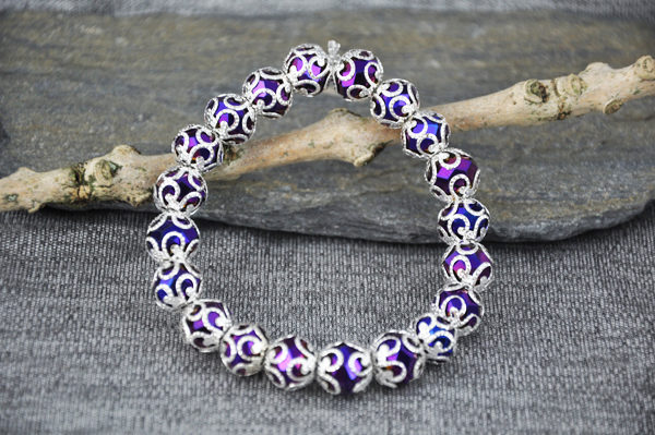 Schmuck-Set mit violetten Kristallen