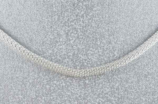 Halskette silber mit Verschluss - Länge verstellbar, 49 cm