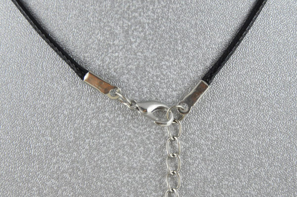 Kautschuk Halskette mit verstellbarem Verschluss, 50 cm