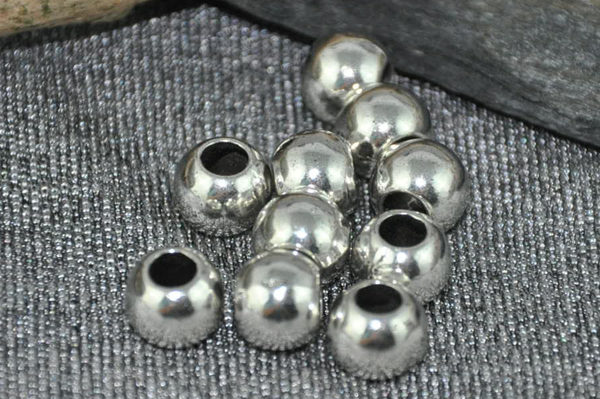 5 x Metall-Kugeln 8 mm, silber