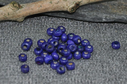 40 Stück Holz-Kugel Perlen 3 x 4 mm, violett
