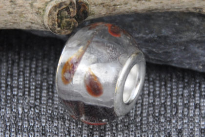 Lampwork Beads, 14mm, transparent braun