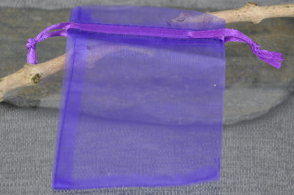 5 x Organza Säckchen 9 x 7 cm, violett