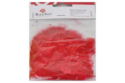 Rayher Deko-Federn 8 cm, rot, 10 Stück