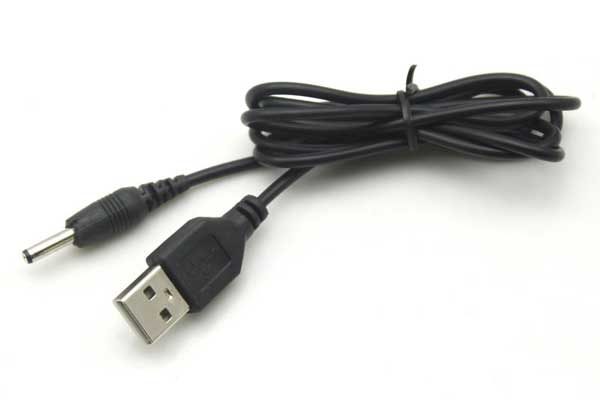 USB-Kabel A zu 3.5 Connector, 5V DC Powerkabel, schwarz