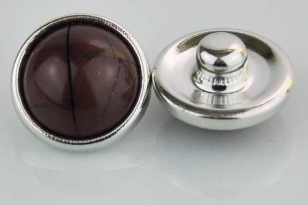 Chunk Button 12mm für Armbänder und Ketten, braun