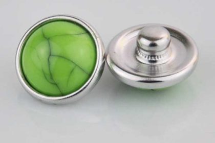 Chunk Button 12mm für Armbänder und Ketten, grün
