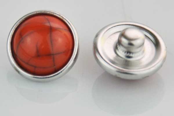 Chunk Button 12mm für Armbänder und Ketten, orange