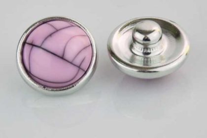 Chunk Button 12mm für Armbänder und Ketten, rosa