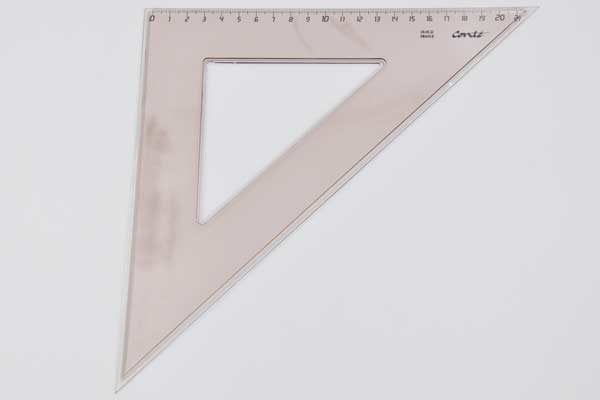 Conte Geo-Dreieck 21cm, braun-transparent