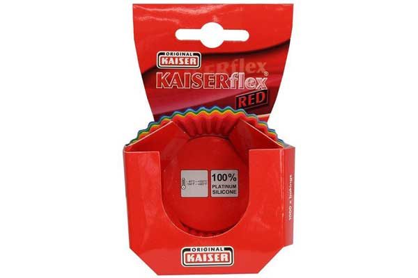Kaiserflex RED, 6 Vollsilikon Muffin-Backförmchen