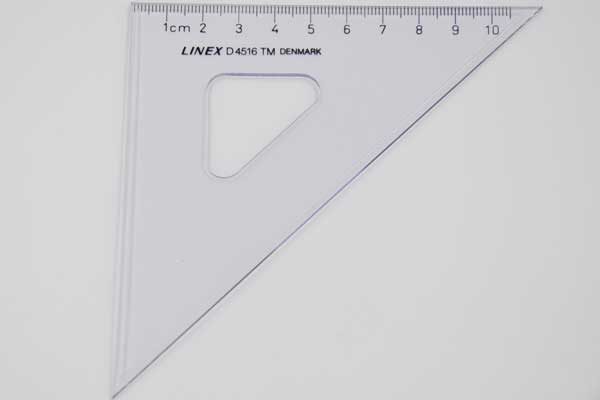 LINEX D4516 Geo-Dreieck, 10cm, transparent