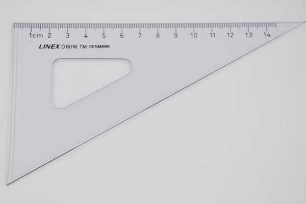 LINEX D6016 Geo-Dreieck, 14cm, transparent