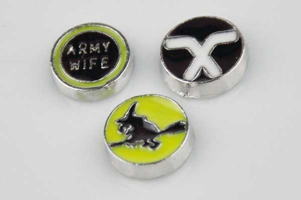 Metall-Charms Army Wife, Hexe, Symbol - 3 Stück