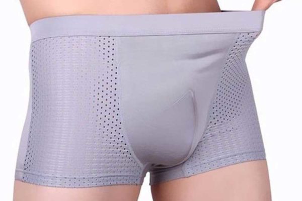 Herren-Unterhose Boxer Shorts aus Bambus Gr. S/M/L/XL, grau
